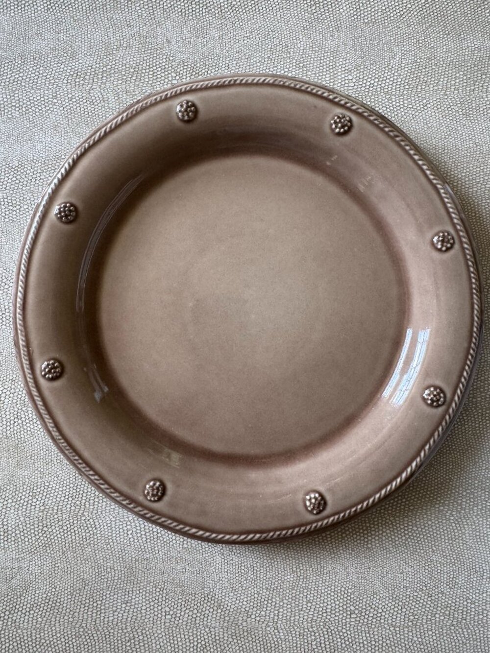 Juliska Berry & Thread Cappuccino Brown Dinner Plate Discontinued
